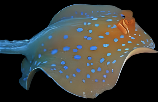 Blue Spot Stingray Round - Taeniura lymma